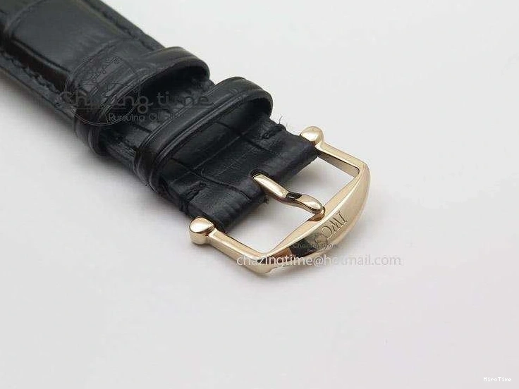 MIROTIME 0518 Portofino Chrono RG Black Dial on Black Leather Strap A HighPerformance 7389